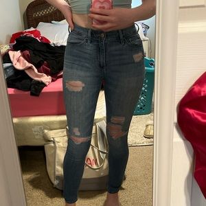 Blue distressed Hollister jeans